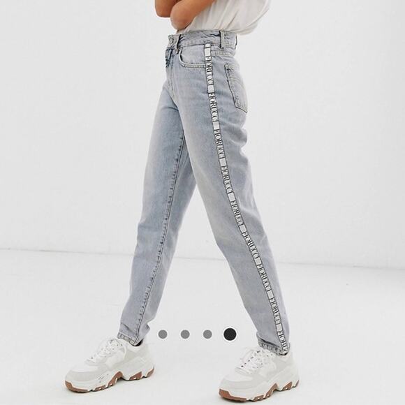 Fiorucci Tara Logo Stripe Jeans - Picture 1 of 11